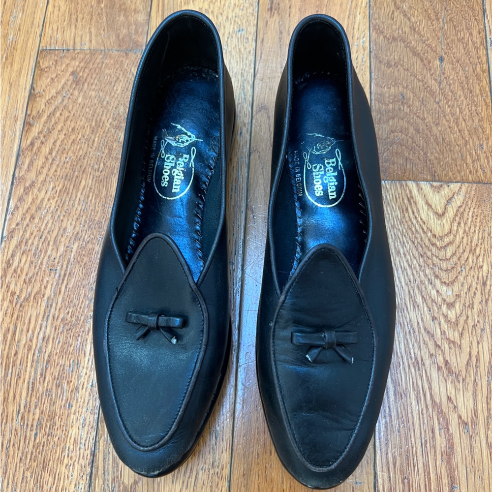 Black Belgian Shoes Loafers